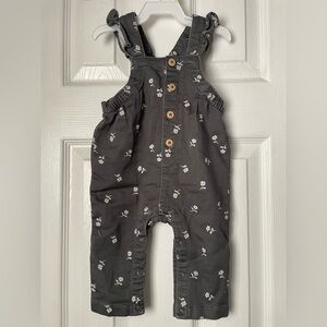 Cat & Jack Charcoal Floral Kids Overalls